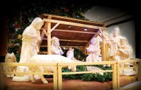 Nativity scene - life-size - height of statues 60 - 200 cm (9 pcs)